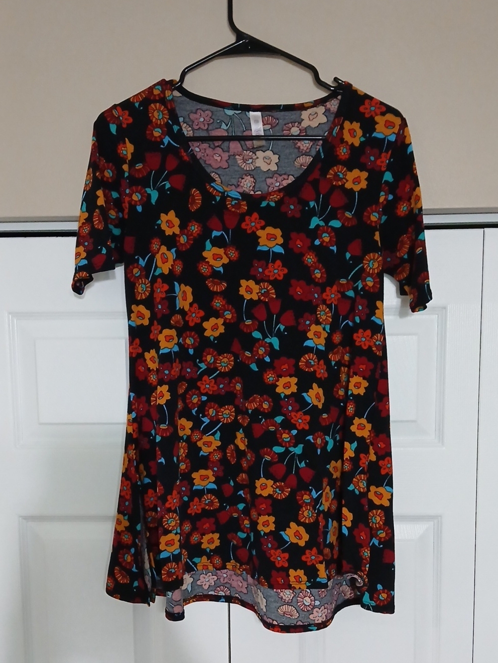 LuLaRoe Floral Print with Multicolor Logo XXS